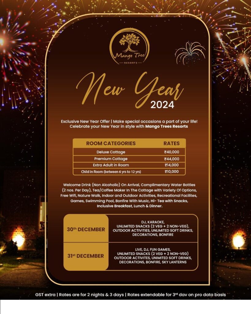 Mango Trees Resort GarhMukhteshwer New Year 2023-24